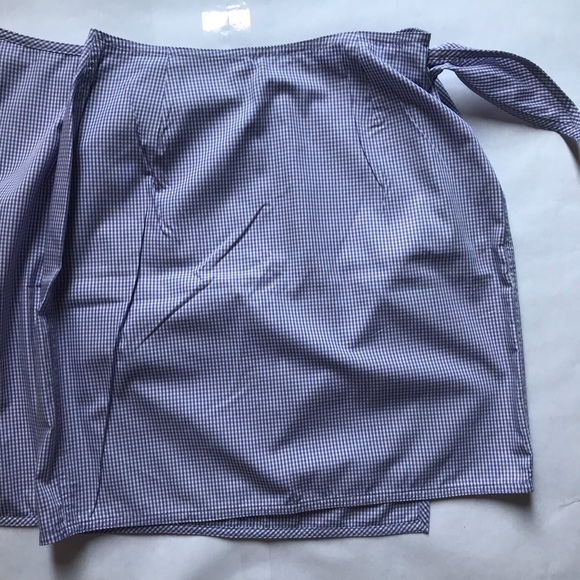 Vintage KORS Wrap Skirt Set Gingham Purple - Picture 10 of 14